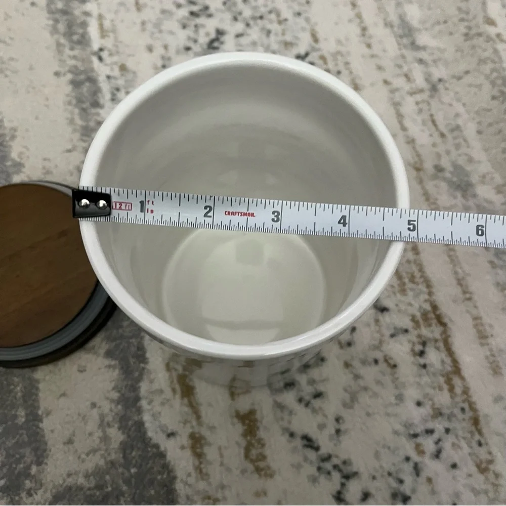 Like 🆕 Bed Bath and Beyond faux marble finish porcelain storage container